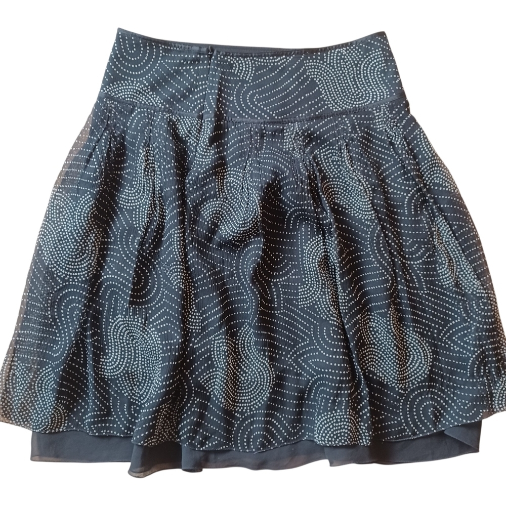 The Limited Women's Black White Floral Print Sheer Silk Skirt Size 4 - Picture 2 of 7